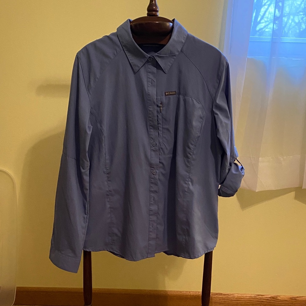 Columbia Women's Blue Button-Down Shirt